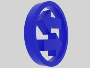 twin arrow symbol 3D Model