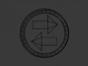 twin arrow symbol 3D Model