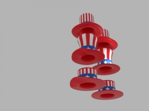 usa hat pack 3D Модель