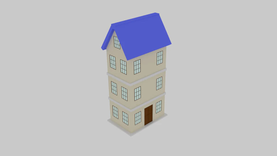 toon house 3D Model .c4d .max .obj .3ds .fbx .stl .blend 
