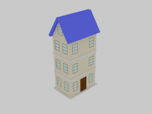 toon house 3D-Modell