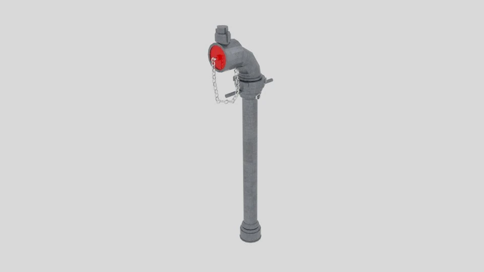 single stand pipe 3D Model .c4d .max .obj .3ds .fbx .stl .blend 