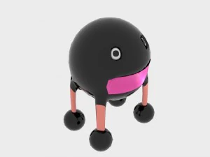 mostro d'acciaio della sfera Modello 3D