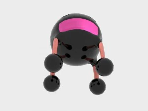 mostro d'acciaio della sfera Modello 3D