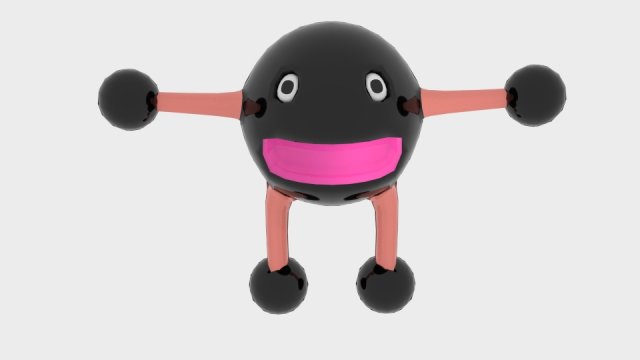 sphere steel character Model 3D .c4d .max .obj .3ds .fbx .stl .blend 