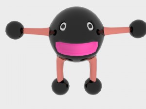 sphere steel character 3D-Modell