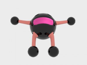sphere steel character Model 3D