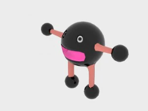 sphere steel character 3D Model