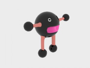 sphere steel character Model 3D