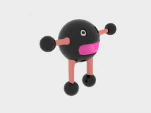 sphere steel character 3D Model