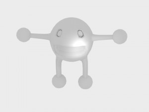 sphere steel character Model 3D