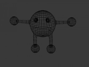 sphere steel character Model 3D