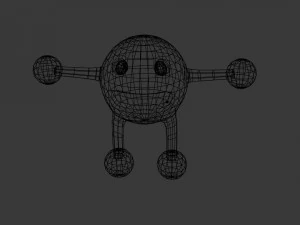 sphere steel character 3D Model