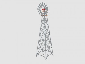 wind pump nevadan dessert Modelo 3D