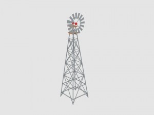 wind pump nevadan dessert Modelo 3D