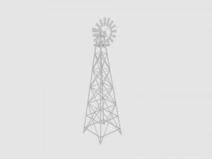 wind pump nevadan dessert 3D Model
