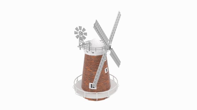 thaxted windmill Modelo 3D .c4d .max .obj .3ds .fbx .stl .blend 