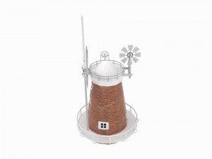 thaxted windmill Modelo 3D