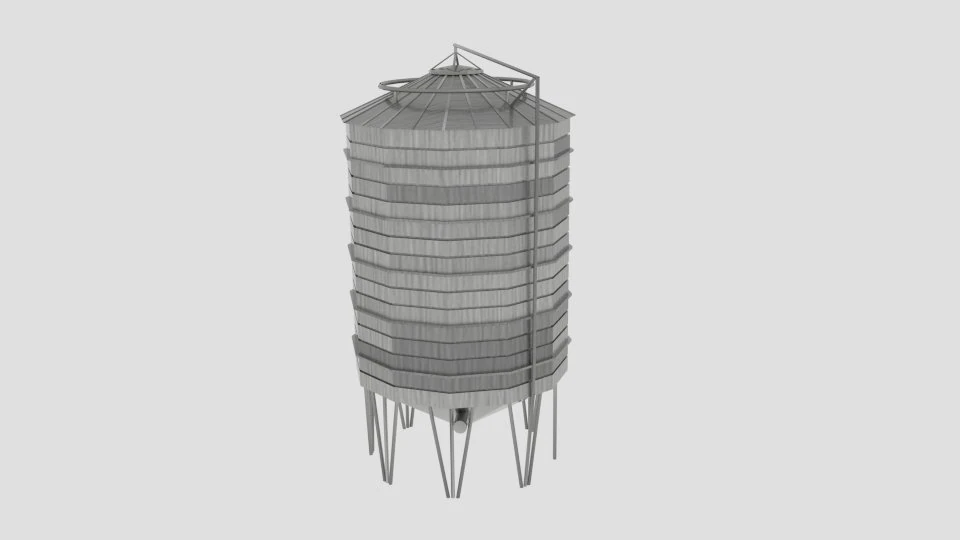 sharman farm silo 3D Model .c4d .max .obj .3ds .fbx .stl .blend 