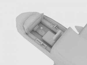 space plane cp interior 3D Model