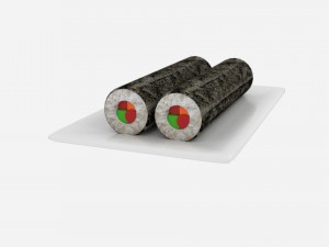 sushi roll long 3D Model