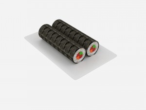 sushi roll slice Model 3D