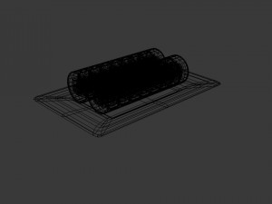 sushi roll slice Model 3D