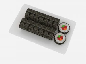 sushi roll sliced 3D Model