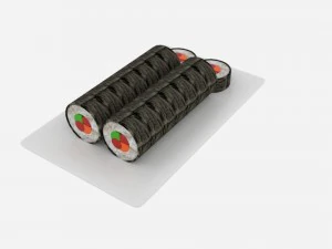 sushi roll sliced 3D Model