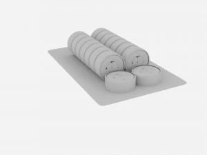 sushi roll sliced 3D Model