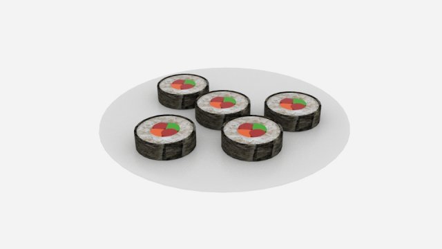 sushi roll platter Modèle 3D .c4d .max .obj .3ds .fbx .stl .blend 