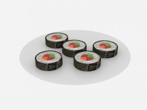 sushi roll platter 3D Model