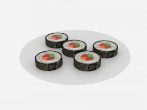 suşi rulo tabağı 3D Model