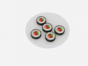 sushi roll platter 3D Model