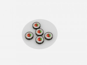 sushi roll platter Modèle 3D