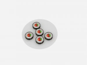 sushi roll platter 3D Model
