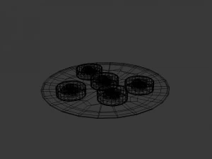 sushi roll platter 3D Model