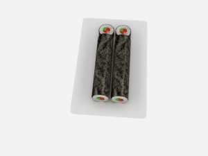 sushi long roll sliced 3D Model