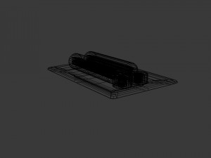 sushi long roll sliced 3D Model