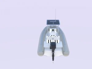 twin engine inflatable boat 3D Model