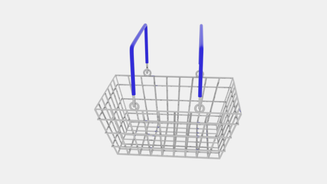 shopping basket 3D 모델 .c4d .max .obj .3ds .fbx .stl .blend 