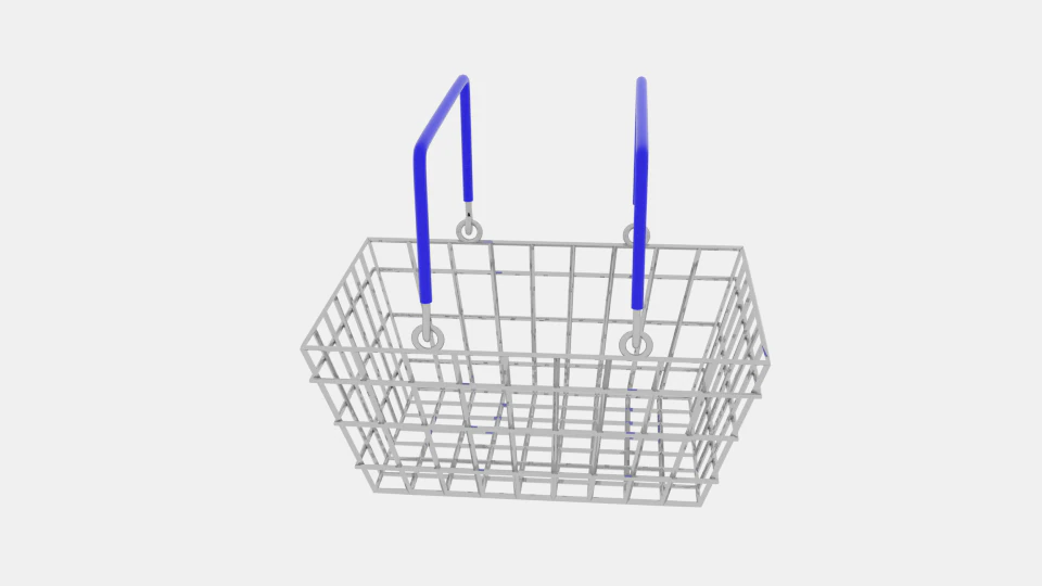shopping basket 3D Model .c4d .max .obj .3ds .fbx .stl .blend