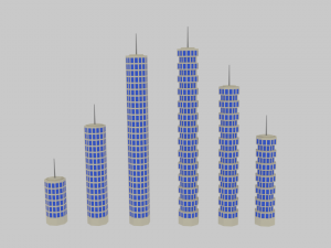 toon skyscrapers pack 1 3D 模型