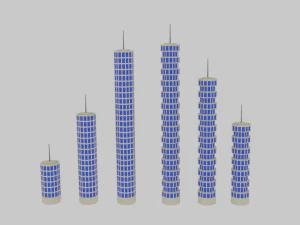 toon skyscrapers pack 1 3D Model