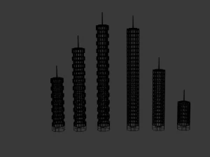 toon skyscrapers pack 1 3D Model