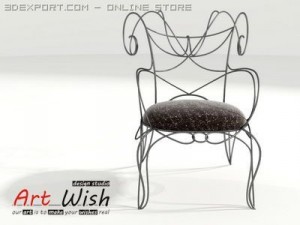 wire armchair 3D मॉडल
