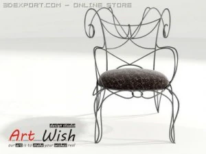 poltrona de arame Modelo 3D