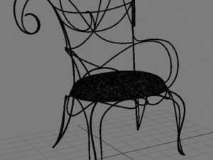 wire armchair 3D मॉडल
