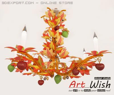lustre art et floritude 3D Model .c4d .max .obj .3ds .fbx .stl .blend