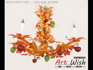 lustre  art et floritude Model 3D